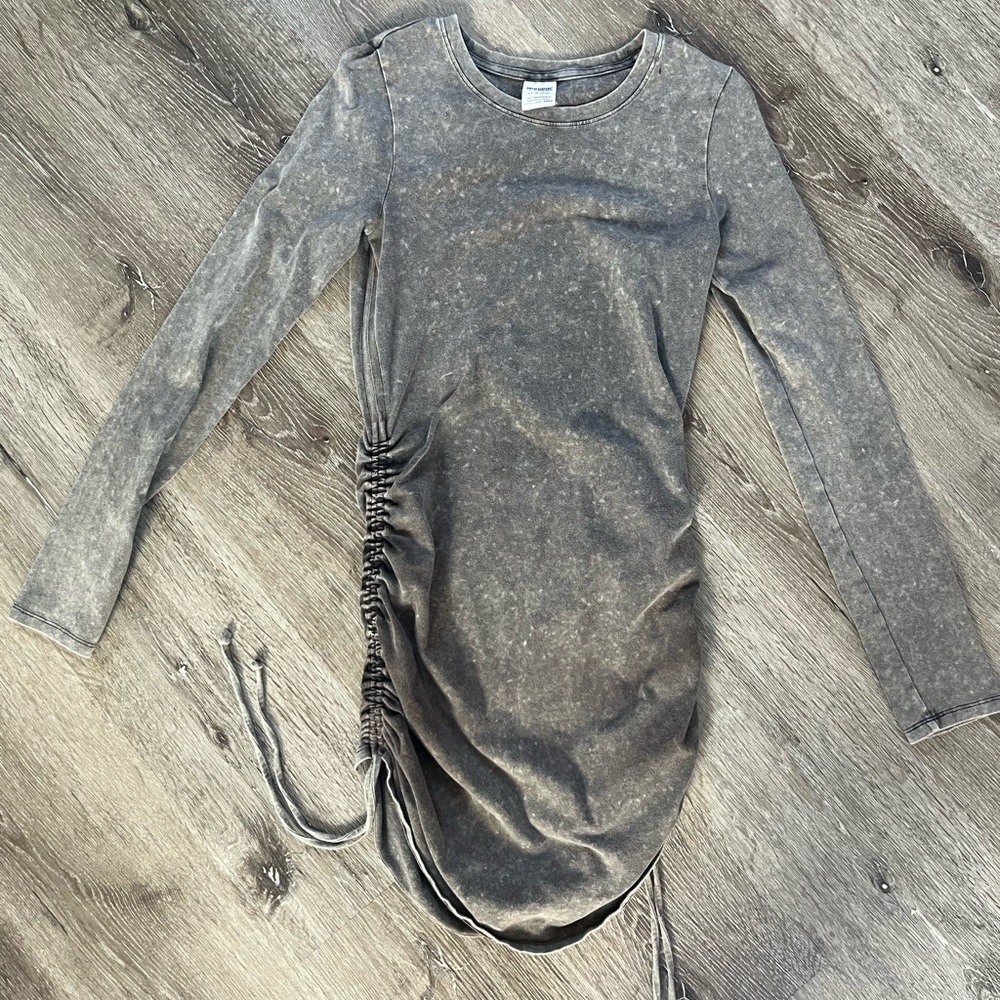 PINK Victoria's Secret Gray Ruched Mini Dress